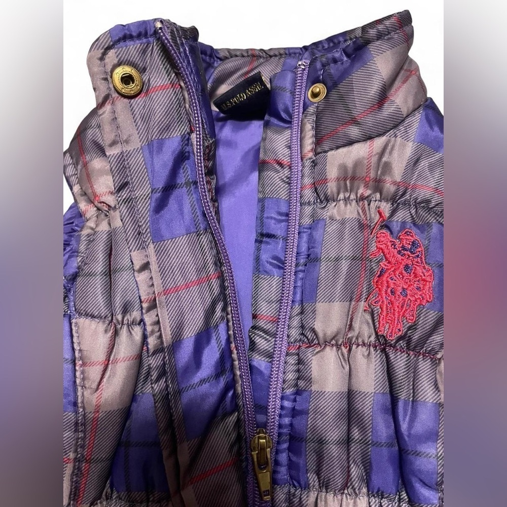 U.S. Polo Assn. Kids Plaid Vest - Purple and pink - Picture 3 of 3